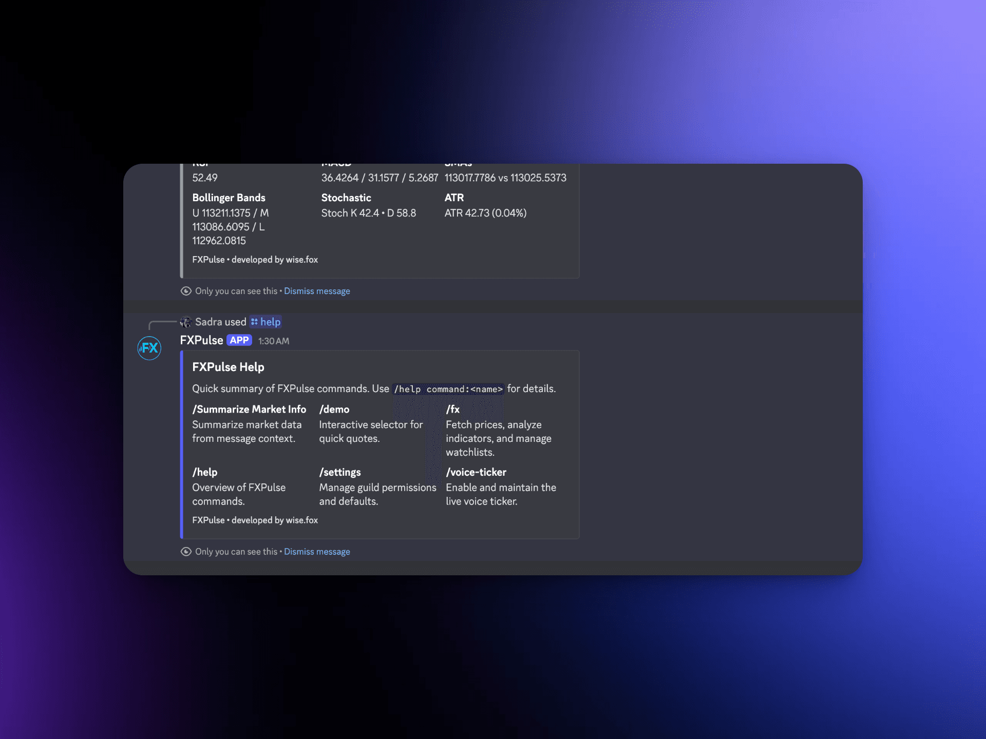 FXPulse Discord Bot preview 3